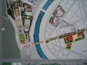 Project drawing for pedestrian connection from Auditorium to Foro Italico