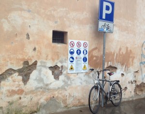 The one parking spot for bikes in Trastevere?