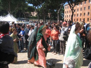 Rome's founding holiday, 21 April, celebrated in costume at Circus Maximus 